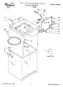 TOP AND CABINET, LITERATURE Diagram and Parts List for LSW9245EQ0  Whirlpool Washer