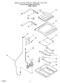 BROILER AND OVEN BURNER Diagram and Parts List for KGRT500FAL0  KitchenAid Range