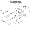 TOP VENTING Diagram and Parts List for KEBC247KWH0  KitchenAid Wall Oven