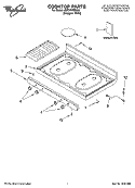 COOKTOP PARTS Diagram and Parts List for VSF315PEMQ3  Whirlpool Range