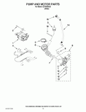 PUMP AND MOTOR PARTS Diagram and Parts List for CGT8000XQ0  Whirlpool Washer Dryer Combo