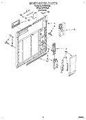 INNER DOOR Diagram and Parts List for DU8000XB0  Whirlpool Dishwasher