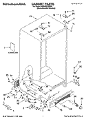CABINET PARTS Diagram and Parts List for KSRY25CVMS00  KitchenAid Refrigerator