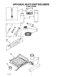 OPTIONAL Diagram and Parts List for JVGC535W0  Whirlpool Ice Maker