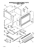 MICROWAVE COMPARTMENT Diagram and Parts List for KEMS306XBL2  KitchenAid Wall Oven