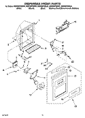 DISPENSER FRONT PARTS Diagram and Parts List for KSRP22FSBT01  KitchenAid Refrigerator