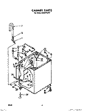 CABINET Diagram and Parts List for LA5580XKW1  Whirlpool Washer