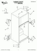 CABINET PARTS Diagram and Parts List for ER8MHKXRS03  Whirlpool Refrigerator