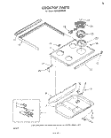 COOKTOP Diagram and Parts List for RE960PXKW0  Whirlpool Range
