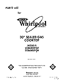 SECTION Diagram and Parts List for SC8630EXQ2  Whirlpool Cooktop
