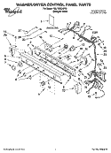 WASHER/DRYER CONTROL PANEL PARTS Diagram and Parts List for 7MLTG8234PQ1  Whirlpool Washer Dryer Combo