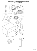 OPTIONAL  PARTS (NOT INCLUDED) Diagram and Parts List for MACM052XK1  Whirlpool Air Conditioner