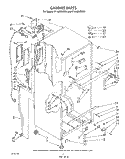 CABINET Diagram and Parts List for ET16JMXSW04  Whirlpool Refrigerator