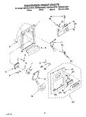 DISPENSER FRONT Diagram and Parts List for KSRS25CKSS01  KitchenAid Refrigerator
