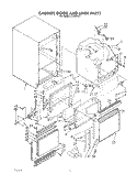 CABINET, DOOR AND LINER, LITERATURE Diagram and Parts List for C15HAPB1  Whirlpool Ice Maker