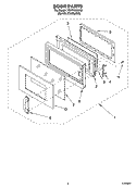 DOOR PARTS Diagram and Parts List for YGH7155XHS1  Whirlpool Microwave