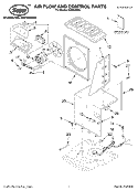 AIR FLOW AND CONTROL PARTS Diagram and Parts List for RD50CBM0  Roper Dehumidifier