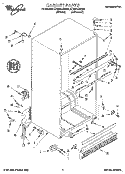 CABINET Diagram and Parts List for ET22PKXBW00  Whirlpool Refrigerator