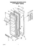 REFRIGERATOR DOOR Diagram and Parts List for RS20DKXBL00  Roper Refrigerator