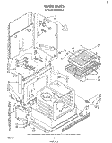 OVEN Diagram and Parts List for RS660BXK2  Whirlpool Range