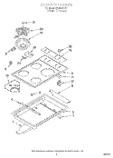 COOKTOP Diagram and Parts List for RS660BXYH1  Whirlpool Range