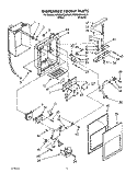 DISPENSER FRONT Diagram and Parts List for KSRS25QAAL01  KitchenAid Refrigerator