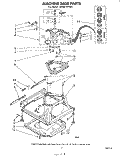 MACHINE BASE Diagram and Parts List for LA5591XPW3  Whirlpool Washer