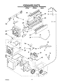 ICEMAKER Diagram and Parts List for GD5NHGXKT02  Whirlpool Refrigerator
