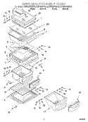 REFRIGERATOR SHELF Diagram and Parts List for KSRS22FGAL00  KitchenAid Refrigerator