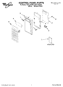 CONTROL PANEL PARTS Diagram and Parts List for YGH7145XFB2  Whirlpool Microwave