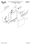 FRAME AND CONSOLE Diagram and Parts List for DU929PFGQ1  Whirlpool Dishwasher