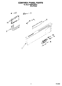 CONTROL PANEL PARTS Diagram and Parts List for KUDU02VRPA0  KitchenAid Dishwasher
