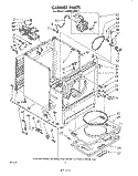 CABINET Diagram and Parts List for LG5801XKW1  Whirlpool Dryer