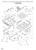 EVAPORATOR, ICE CUTTER GRID AND WATER Diagram and Parts List for KUIS155HRS0  KitchenAid Ice Maker
