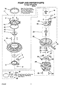 PUMP AND MOTOR PARTS Diagram and Parts List for DP940PWPQ2  Whirlpool Dishwasher
