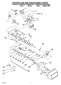 MOTOR AND ICE CONTAINER PARTS Diagram and Parts List for GC5SHGXKB00  Whirlpool Refrigerator