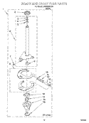 BRAKE AND DRIVE TUBE Diagram and Parts List for SAWS900HQ0  Whirlpool Washer