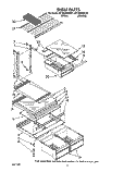 SHELF Diagram and Parts List for RT18AKXXW01  Roper Refrigerator