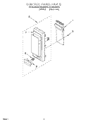 CONTROL PANEL Diagram and Parts List for KCMS125EWH0  KitchenAid Microwave