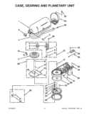 CASE, GEARING AND PLANETARY UNIT Diagram and Parts List for 5KSM150PSCCA0  KitchenAid Mixer