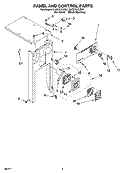 PANEL AND CONTROL PARTS Diagram and Parts List for KUCC151LSS1  KitchenAid Trash Compactor