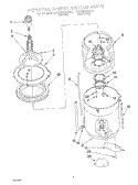 AGITATOR, BASKET AND TUB Diagram and Parts List for RAP5244AL0  Whirlpool Washer