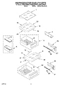 REFRIGERATOR SHELF PARTS Diagram and Parts List for KSSS42QMB00  KitchenAid Refrigerator