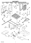 UNIT PARTS Diagram and Parts List for KSRP22FTWH01  KitchenAid Refrigerator