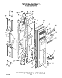 FREEZER DOOR Diagram and Parts List for 3ED22DWXTN01  Whirlpool Refrigerator