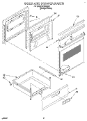 DOOR AND DRAWER Diagram and Parts List for FES310BQ1  Roper Range