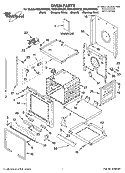 OVEN PARTS Diagram and Parts List for RBS245PRB00  Whirlpool Wall Oven