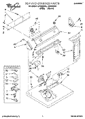 TOP AND CONSOLE, LIT/OPTIONAL Diagram and Parts List for LGT6638AW1  Whirlpool Dryer