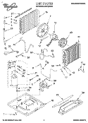 UNIT, LITERATURE Diagram and Parts List for ACE124XD0  Whirlpool Air Conditioner