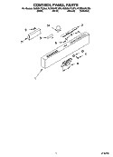 CONTROL PANEL PARTS Diagram and Parts List for KUDS01FLWH0  KitchenAid Dishwasher